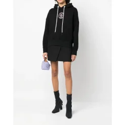 DAMES Palm Angels College Logo-Print Hoodie