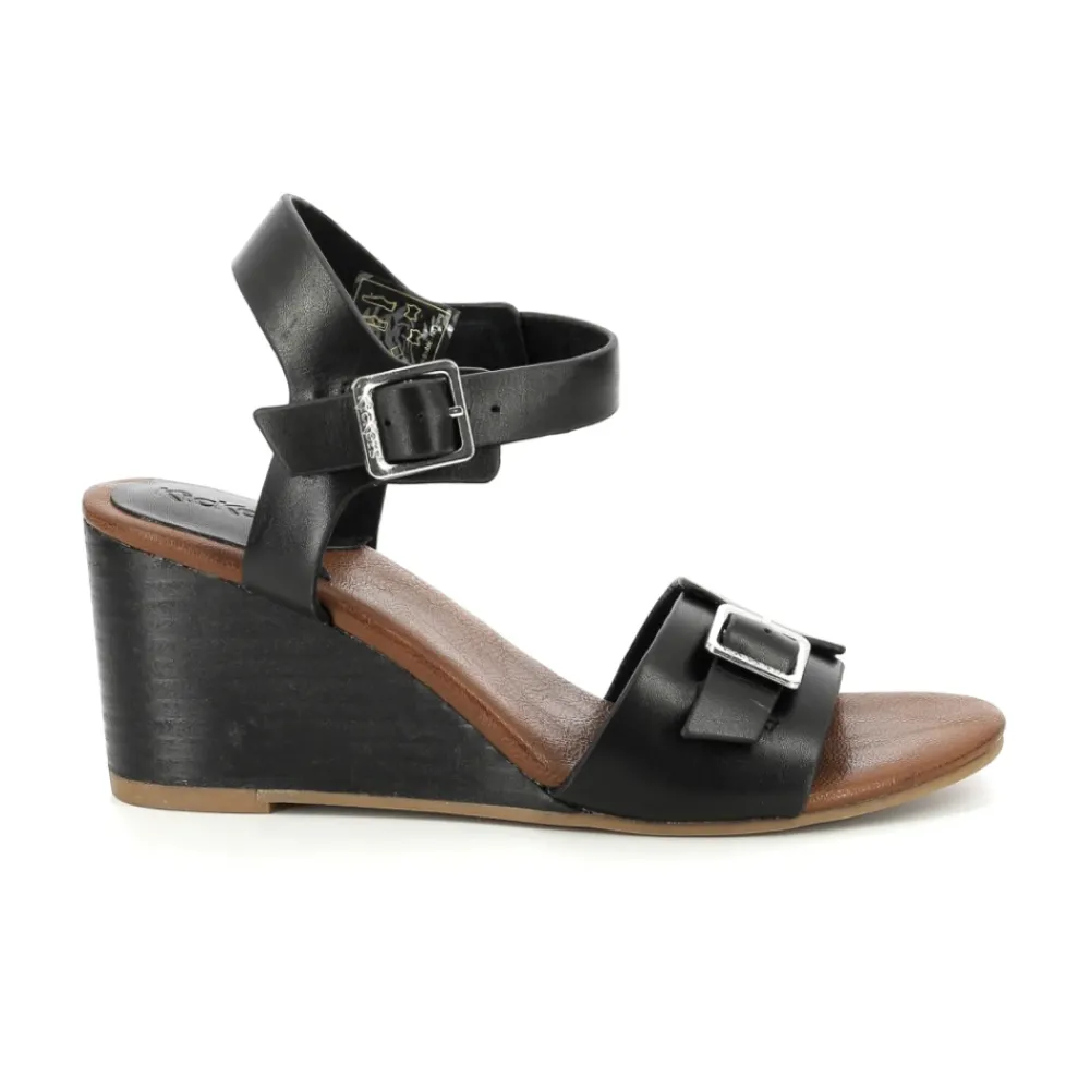 DAMES Kickers Sleehakken^Comfort Sandalen Kick Vodou