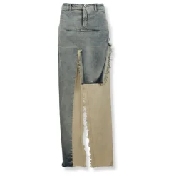 DAMES Rick Owens Rokken^Concordians Denim Sliced Rok