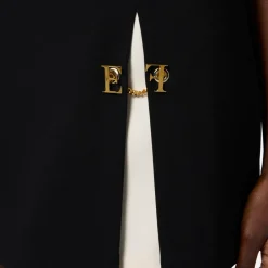 DAMES Elisabetta Franchi Rokken^Contrast Geplooide Korte Rok met Manchetknopen