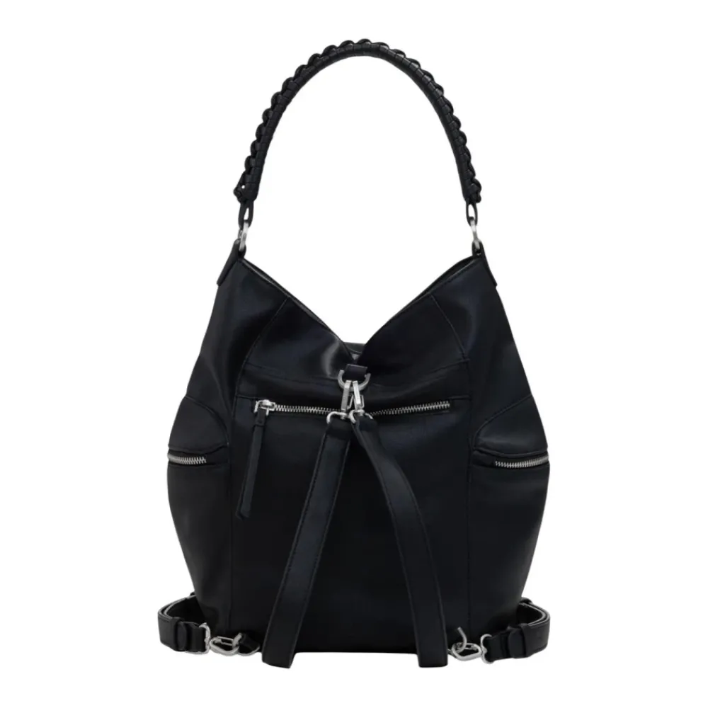 DAMES Desigual Convertible Handtas Rugzak met Ritssluiting en Meerdere Vakken