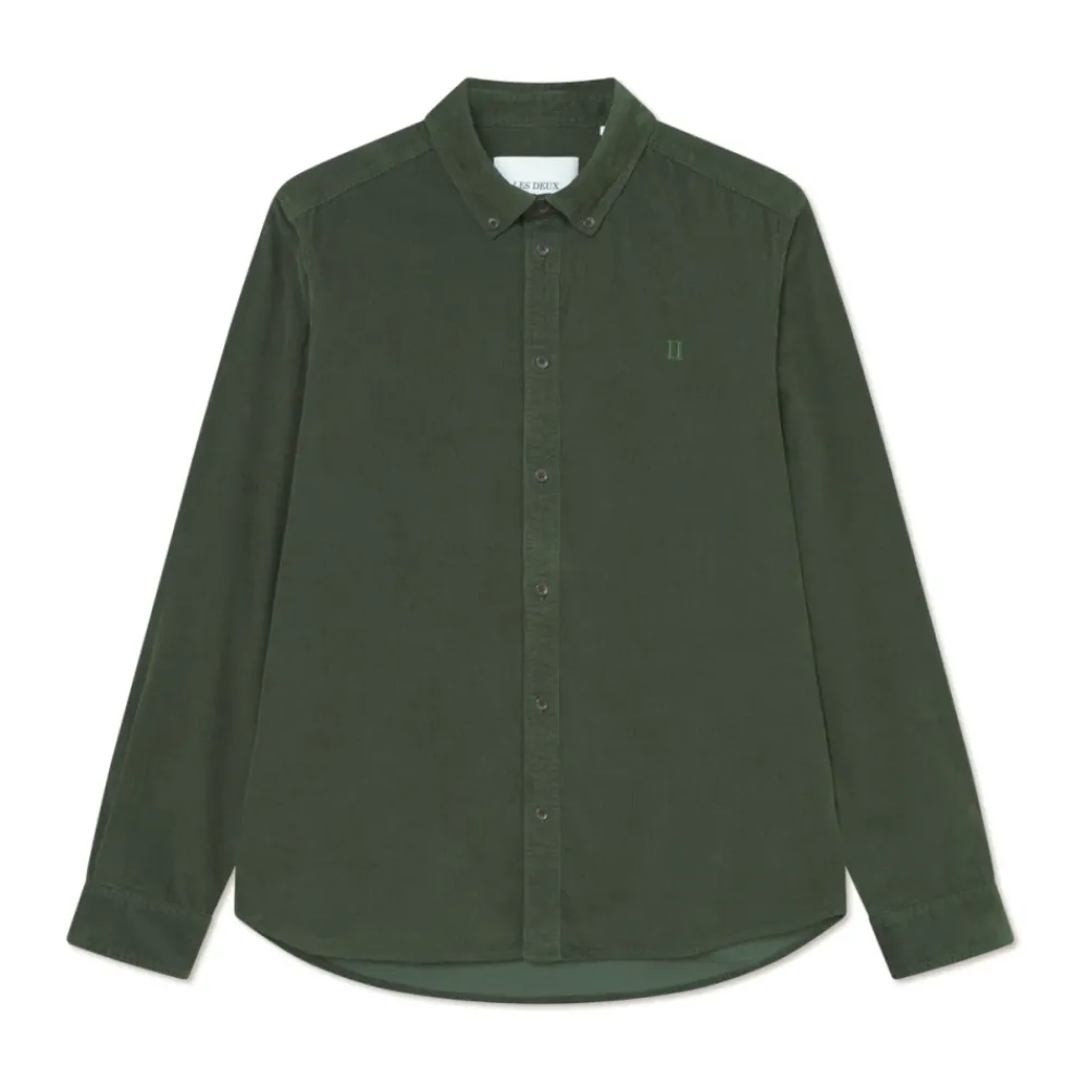 Heren Les Deux Overhemden^Corduroy Shirt Duffel Bag Elegant Look