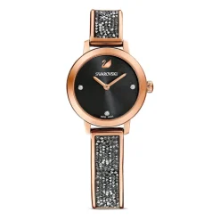 DAMES Swarovski Horloges^Cosmic Rock Zwart Roségoud Horloge