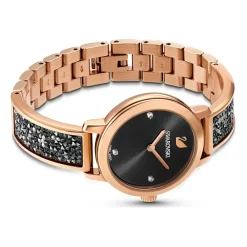 DAMES Swarovski Horloges^Cosmic Rock Zwart Roségoud Horloge
