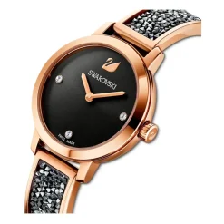 DAMES Swarovski Horloges^Cosmic Rock Zwart Roségoud Horloge