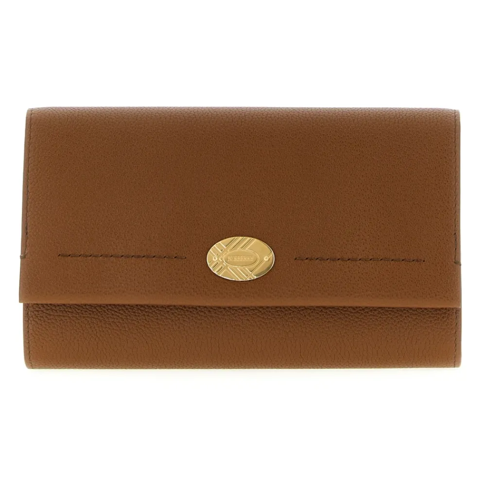 DAMES Burberry Portefeuilles^Cotswolds Grained Calf Leather Wallet on Chain