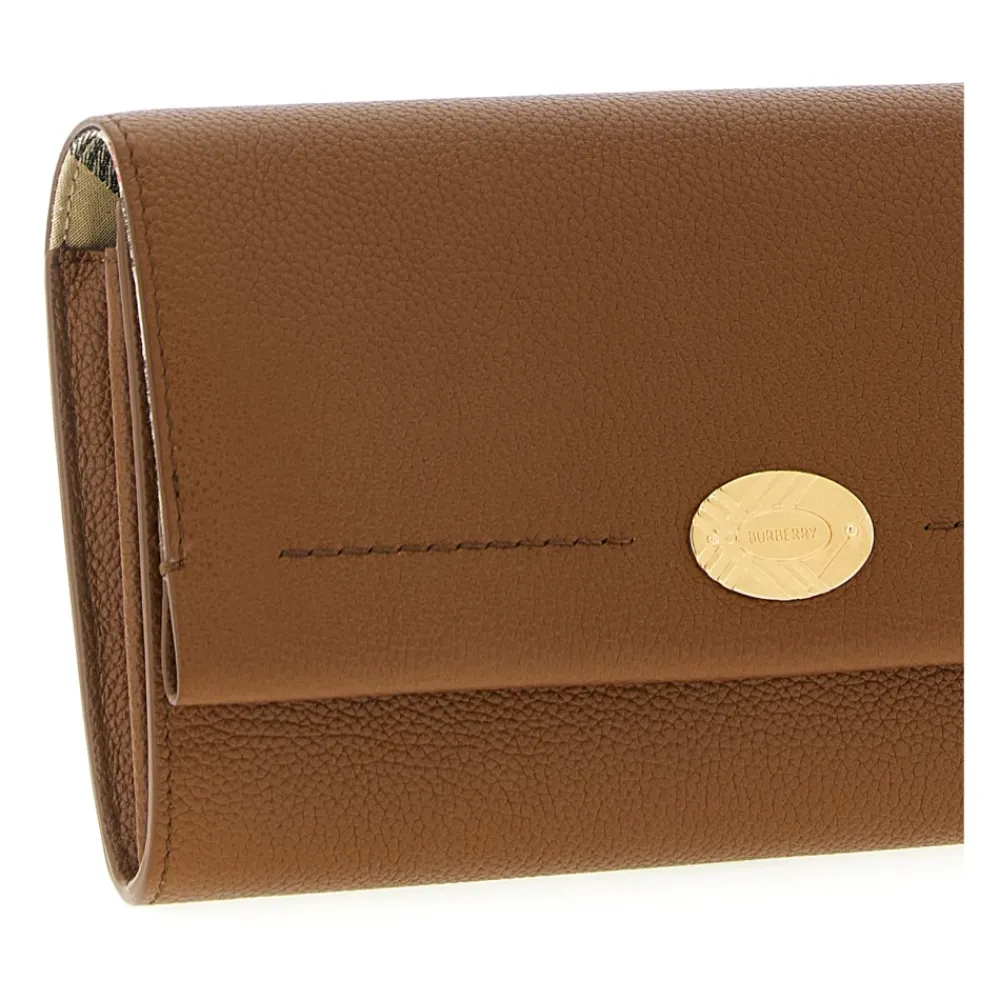 DAMES Burberry Portefeuilles^Cotswolds Grained Calf Leather Wallet on Chain
