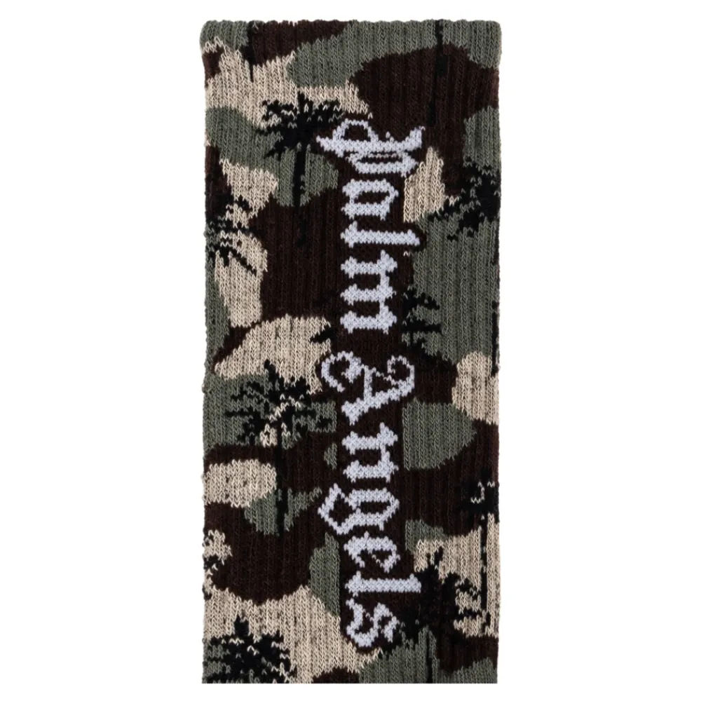 Palm Angels Cotton Camouflage Motif Sokken