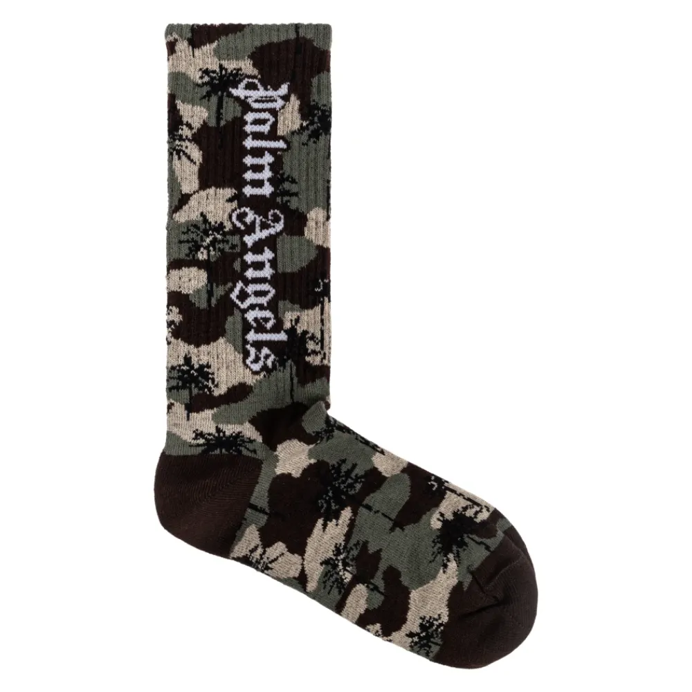 Palm Angels Cotton Camouflage Motif Sokken