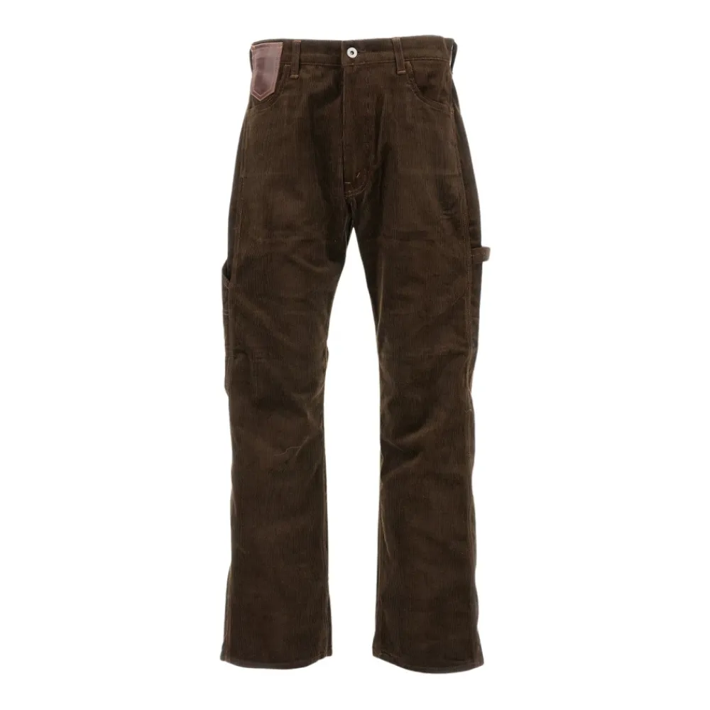 Heren Junya Watanabe Cotton Corduroy Leather Trousers