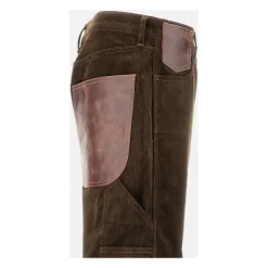 Heren Junya Watanabe Cotton Corduroy Leather Trousers