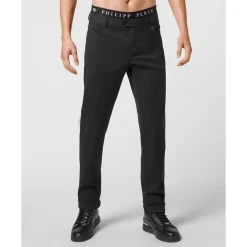 Heren Philipp Plein Cotton Long Trousers Chinos fit Iconic Plein