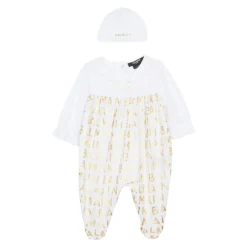 Balmain Bodysuits & Sets^Cotton Onesie and Beanie Set