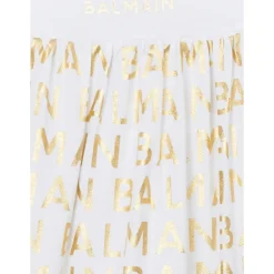 Balmain Bodysuits & Sets^Cotton Onesie and Beanie Set