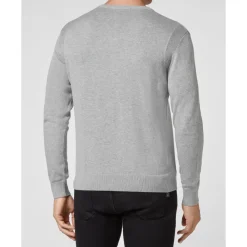 Heren Philipp Plein Cotton Pullover V-Neck LS