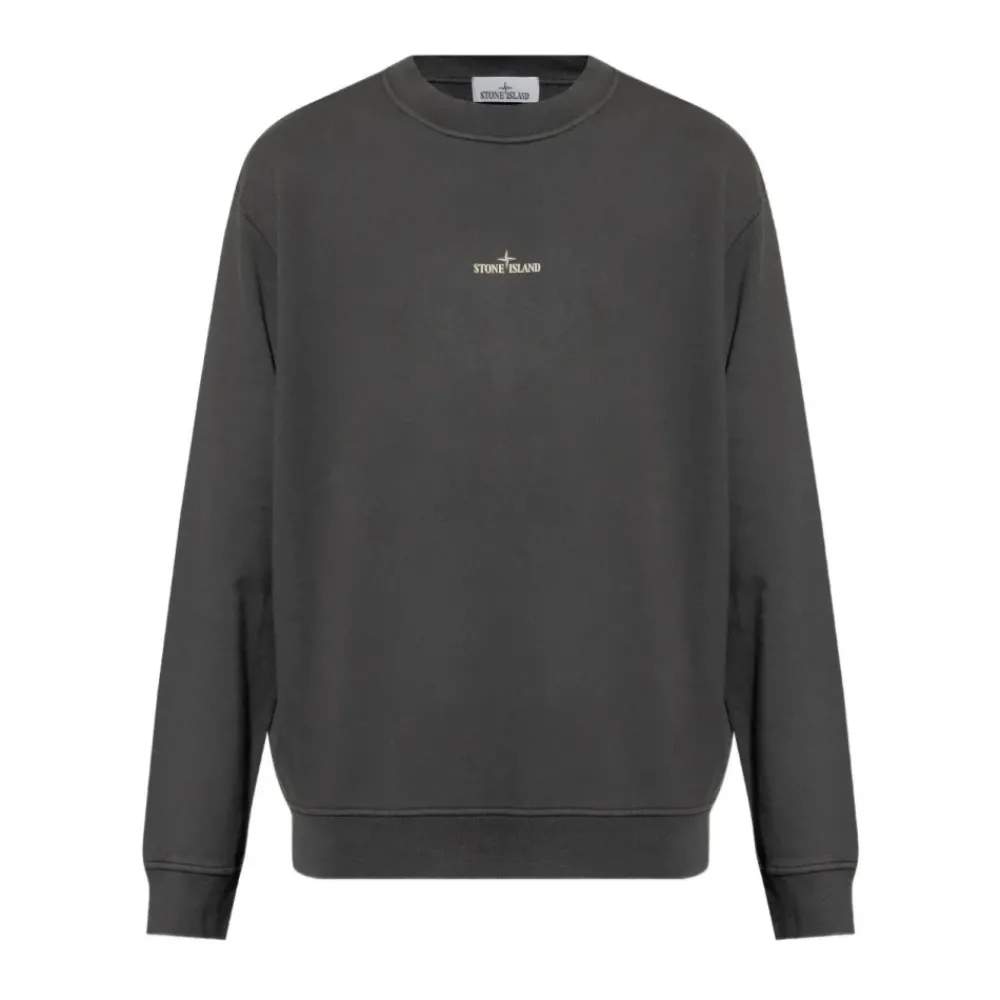 Heren Stone Island Cotton Sweatshirt With Logo