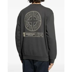 Heren Stone Island Cotton Sweatshirt With Logo