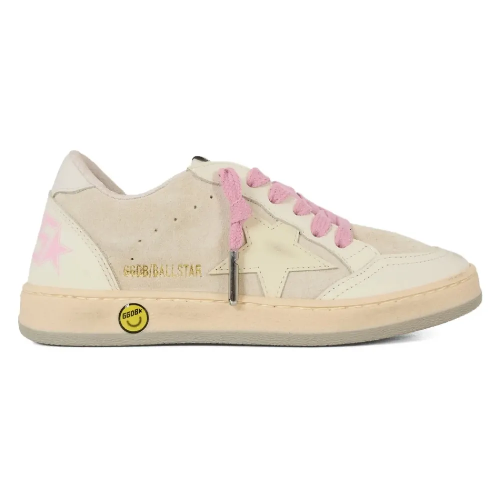 Golden Goose Cream Latte Ballstar Sneakers