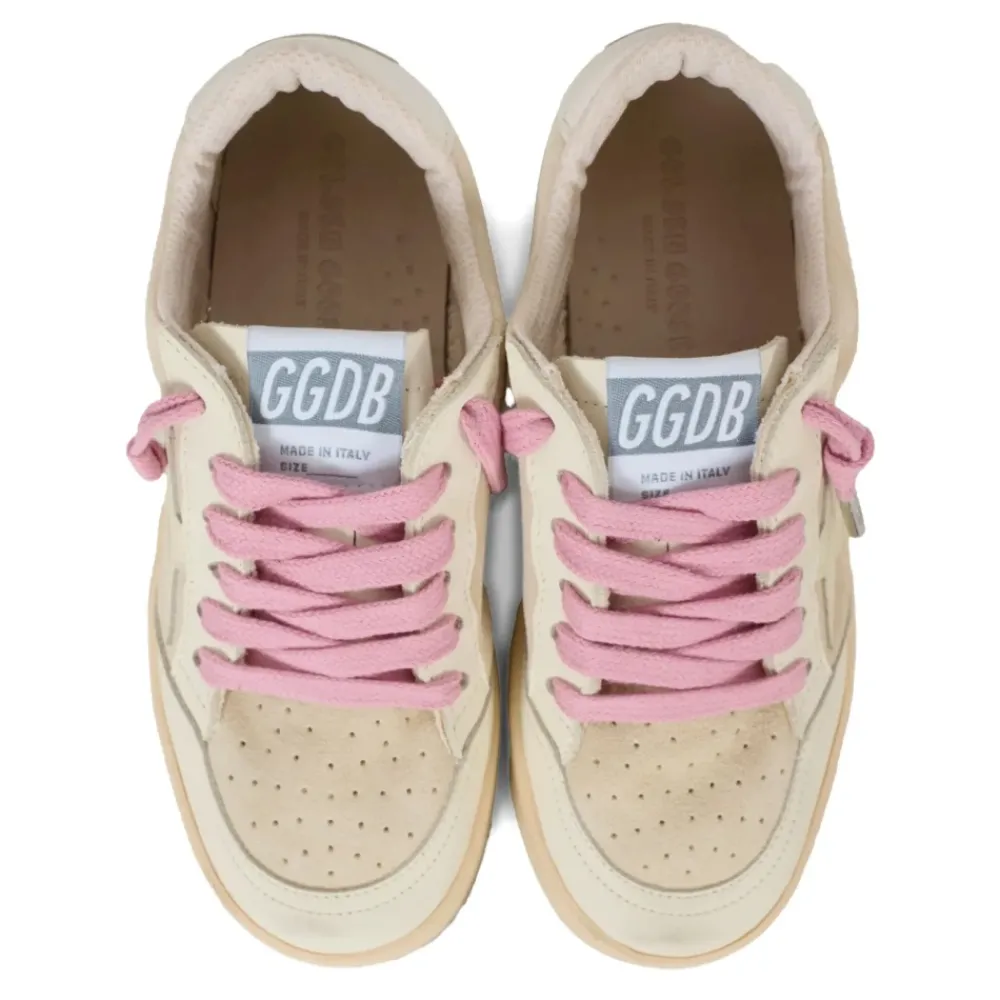 Golden Goose Cream Latte Ballstar Sneakers