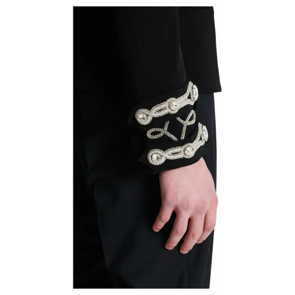 Heren Balmain Crepe spencer jasje met geborduurde frogging