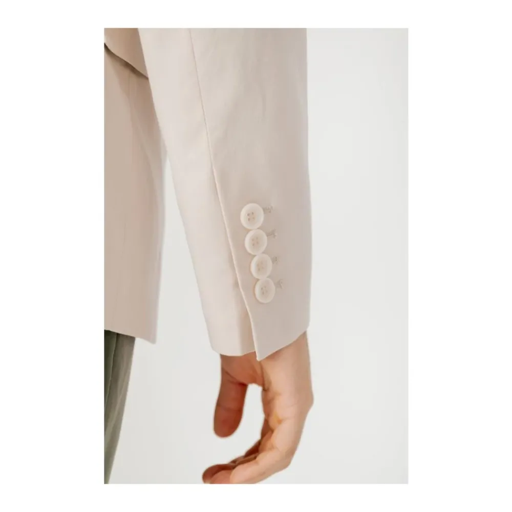 Heren Antony Morato Crème Katoenen Pak Blazer Model