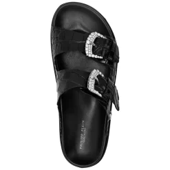DAMES Philipp Plein Slippers^Croco Printed Leather Sandals Flat Crystal