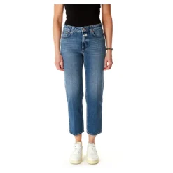 DAMES Closed Jeans^Cropped Straight Fit Jeans