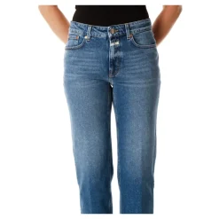 DAMES Closed Jeans^Cropped Straight Fit Jeans