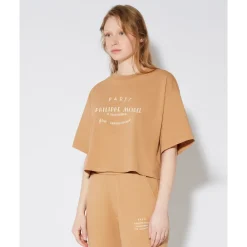 DAMES Philippe Model Shirts^Cropped T-shirt met Borduurwerk