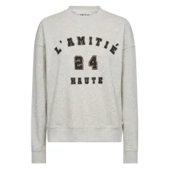 DAMES Haute L'Amitié Truien & Vesten^Curve Sweat Pearl Melange Katoen Polyester