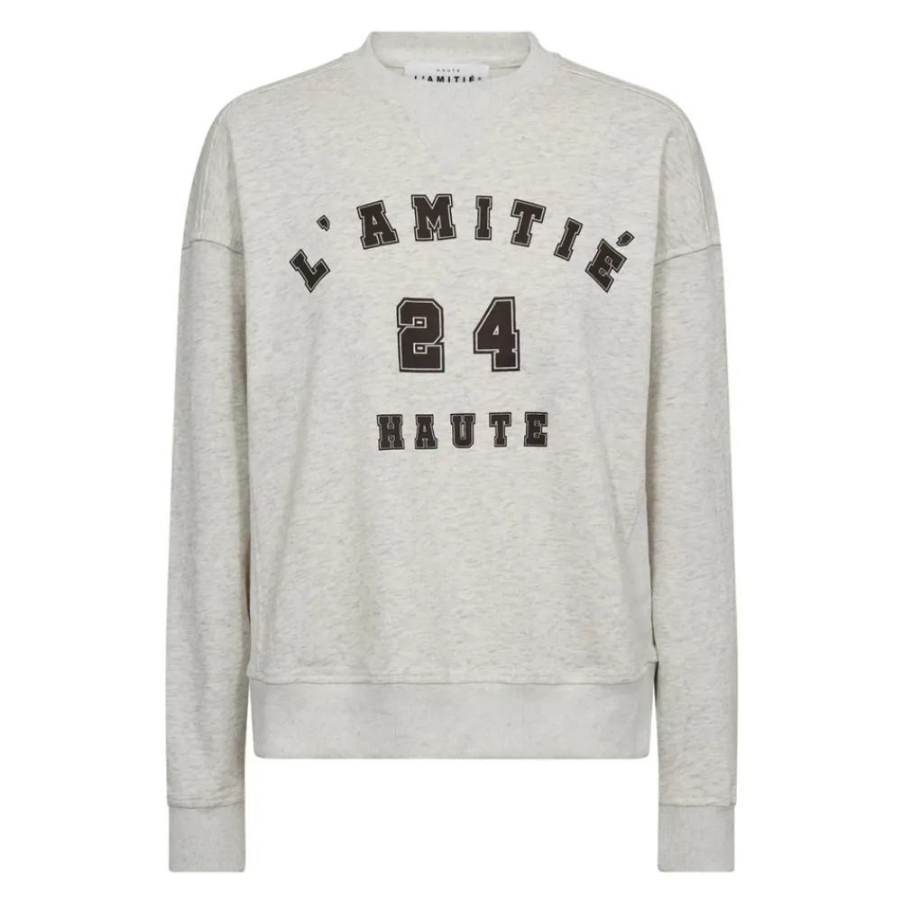 DAMES Haute L'Amitié Truien & Vesten^Curve Sweat Pearl Melange Katoen Polyester