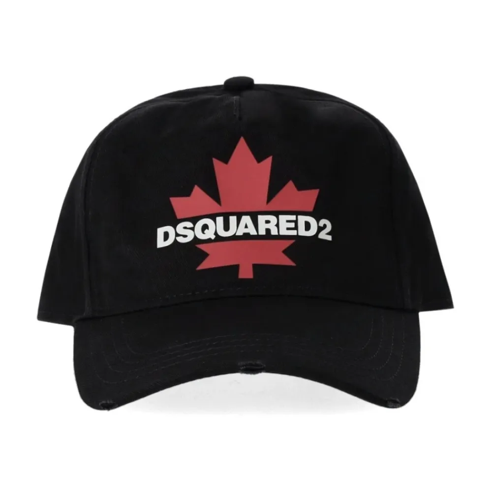Heren Dsquared2 Petten^D2 Leaf Baseball Cap