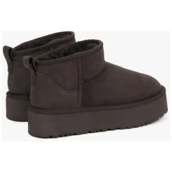 DAMES Estro Dames Lage Donkere Snowboots gemaakt van Echt Velours met een Bontvoering