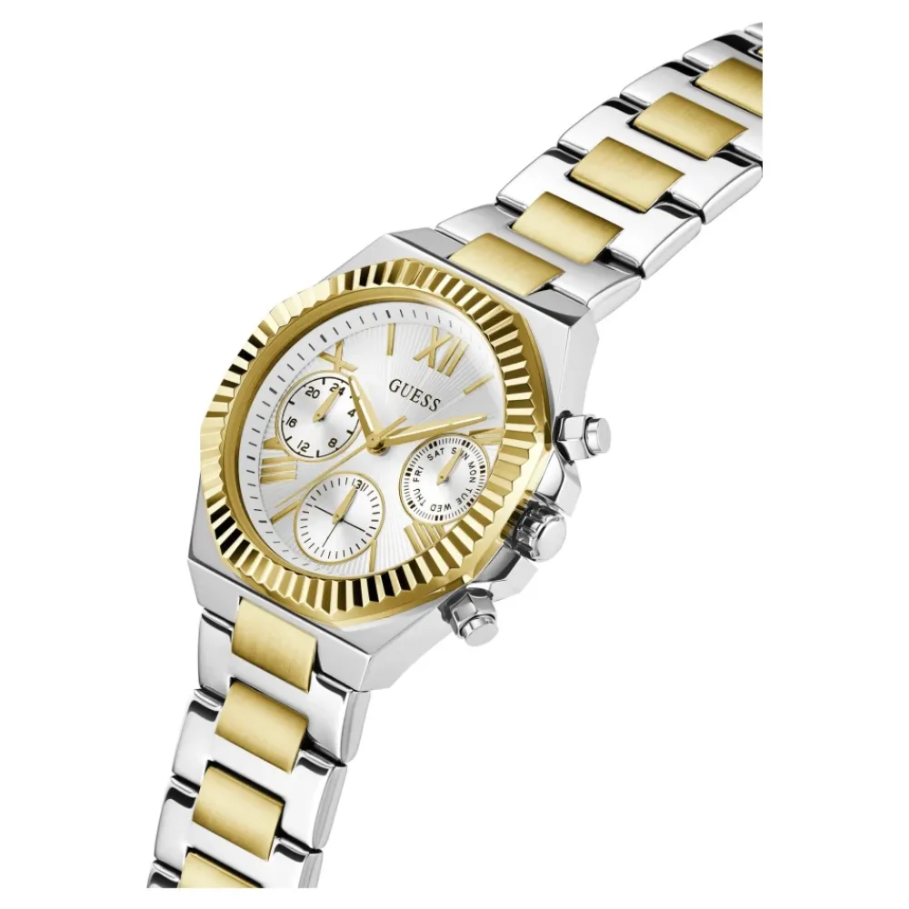 DAMES Guess Dames Multifunctioneel Horloge EQUALITY GW0769L3 Zilver en Goud