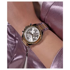 DAMES Guess Dames Multifunctioneel Horloge EQUALITY GW0769L3 Zilver en Goud