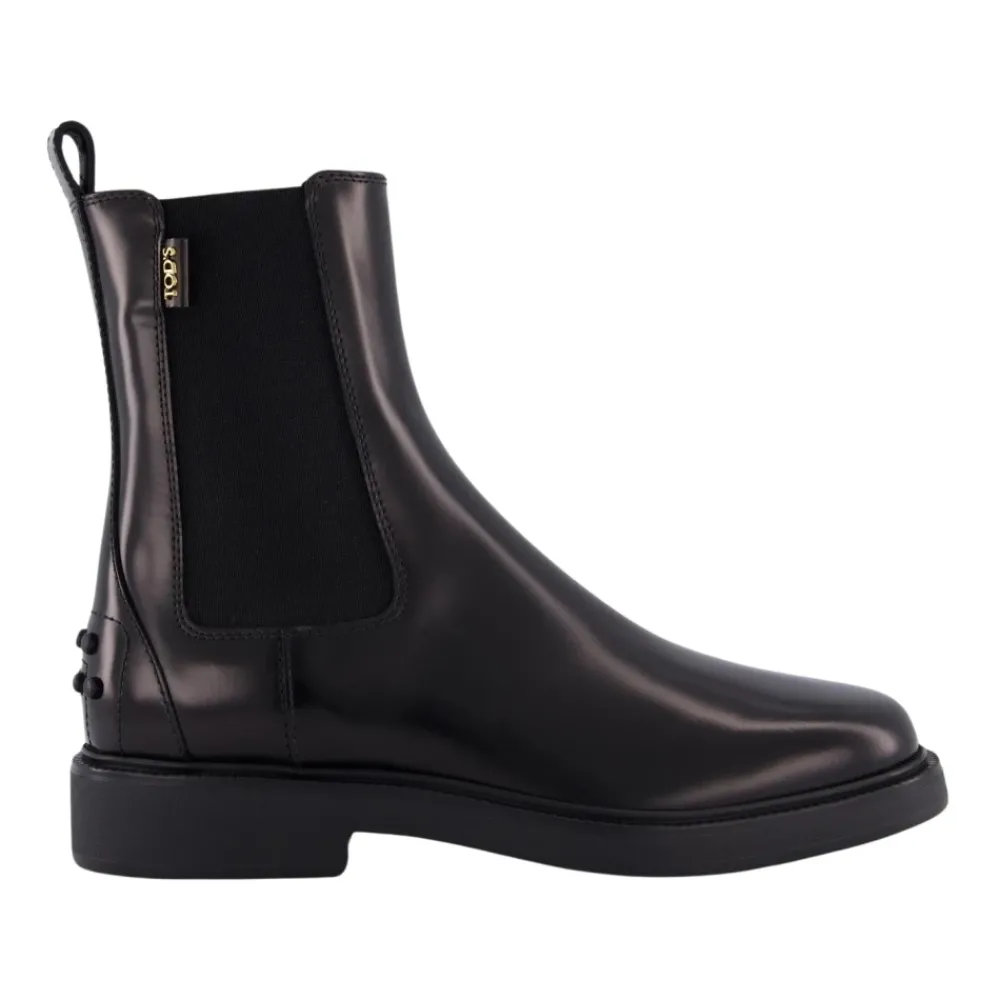 DAMES Tod's Laarzen|Chelseaboots^Dames Rubber Tronch Elastische Schoenen