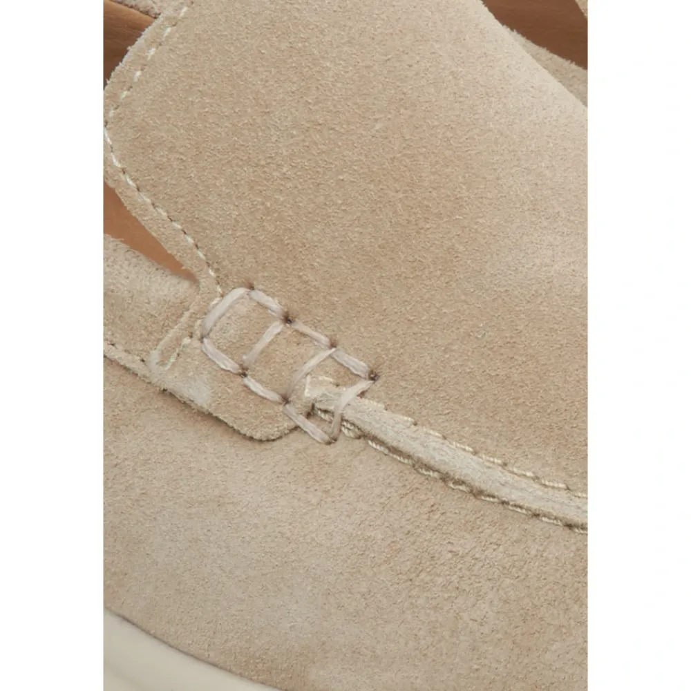 DAMES Estro Dames Sand Natuurlijke Velours Loafers ER00113365