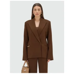 DAMES Josh V Deacon Donker Leren Jas