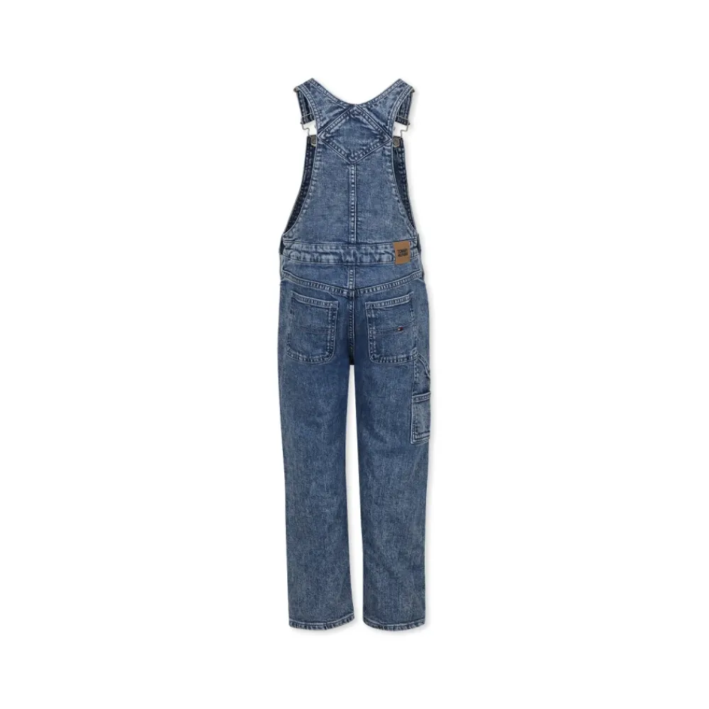 Tommy Hilfiger Jumpsuits^Denim Babygrow met Verstelbare Bandjes