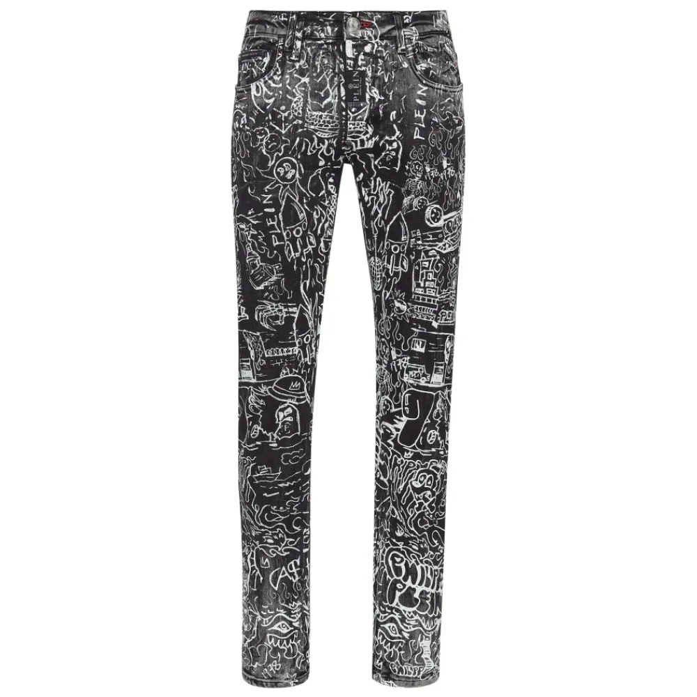 Heren Philipp Plein Jeans^Denim Broek Super Straight Cut