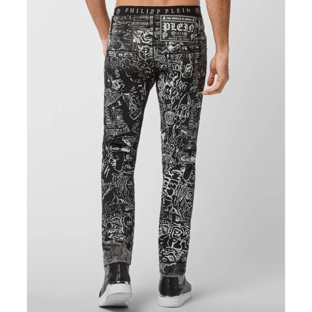 Heren Philipp Plein Jeans^Denim Broek Super Straight Cut