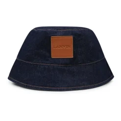 Lanvin Denim Cloche Hoed met Franje Logo