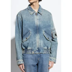 Heren Dolce & Gabbana Denim Jack met een Vintage Effect