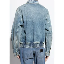 Heren Dolce & Gabbana Denim Jack met een Vintage Effect