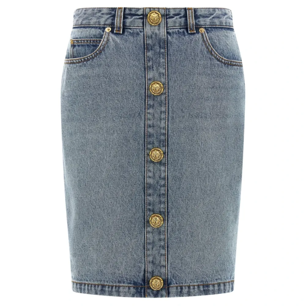 DAMES Balmain Denim Midi Rok