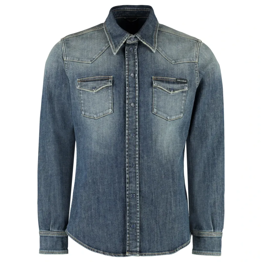 Heren Dolce & Gabbana Denim Overhemd