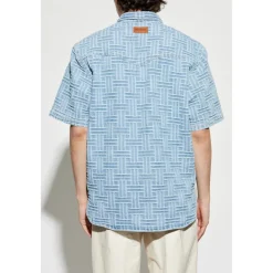 Heren Kenzo Overhemden^Denim overhemd met korte mouwen
