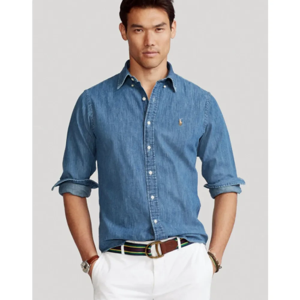 Heren Polo Ralph Lauren Denim Shirt op Maat