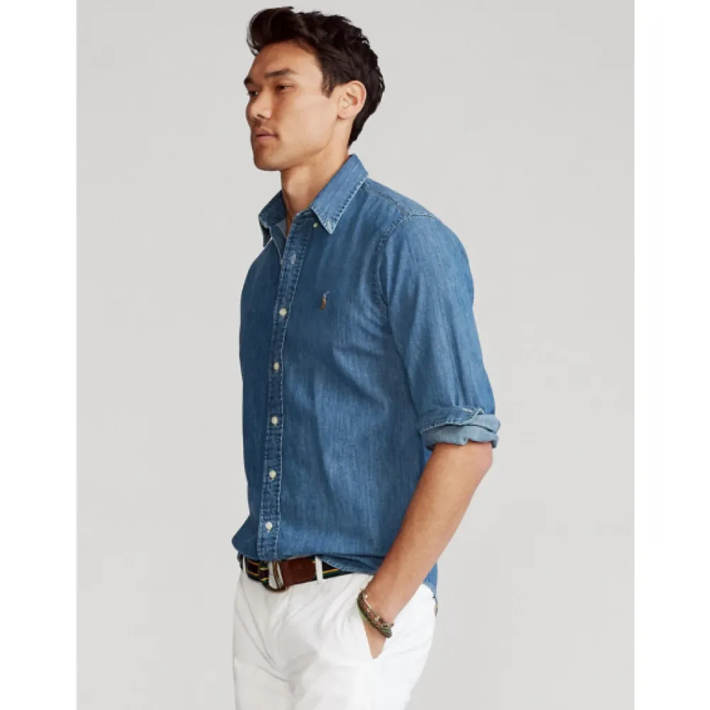 Heren Polo Ralph Lauren Denim Shirt op Maat