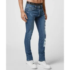Heren Philipp Plein Denim Super Straight Cut